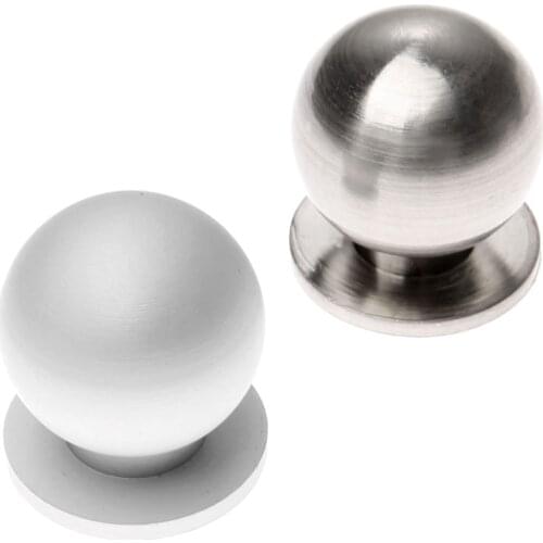 Modern Round Ball Knob Aluminium alloy Matt Furniture Pull Handle Wardrobe Door Drawer Cabinet Durable Useful Screw Grey Silver
