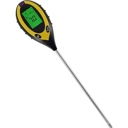 4 in 1 soil tester with PH Value/Sunlight Intensity/Moisture/Temperature,Survey for Garden Farm and Potted Plants