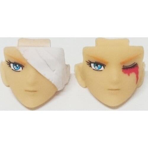 Tronzo 2PCS/Set Saint Seiya EX Cygnus Hyoga Replace Face Accessories Bandage Blood Tears Bronze Saint Figure Model Toys Gifts