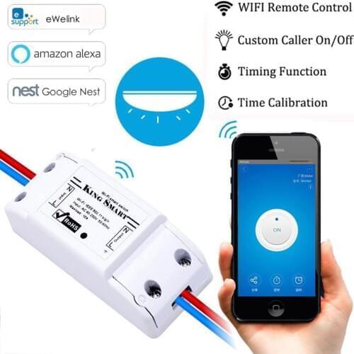 WIFI Wireless Smart Power Switch, Remote Control,Automation Relay Module, Common Home Modification Diy Parts for Home Light