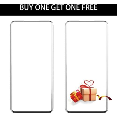 For oneplus 7 pro glass tempered full cover one plus 7 screen protector black front protect guard MOFi 1+7 glass film