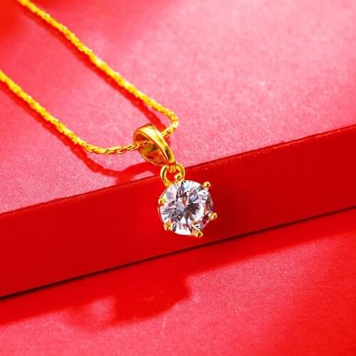 Necklace Pendants for Women Fashion Four-claw Zircon Pendant Fashion Jewelry Charms for Wedding Birthday (Without Chain)