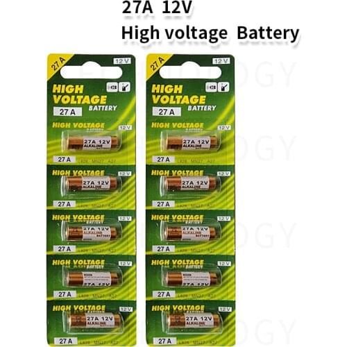 10pcs/lot 12V 27A A27 Alarm-Remote Dry Alkaline Battery Cells 27AE 27MN High Capacity Car Remote Toys Calculator DoorBell