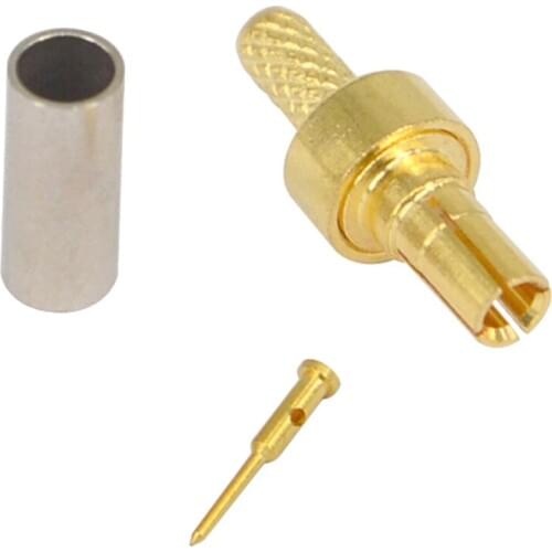 100 Pieces CRC9 Male Plug Connector Straight Crimp For RG316 RG174 RG178 RF Coax Cable