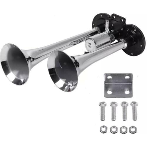 12/24V 300dB Trumpet Super Loud Dual Heavy Duty Plastic Trumpet Train Air Horn for Boat Train Car Vehicle