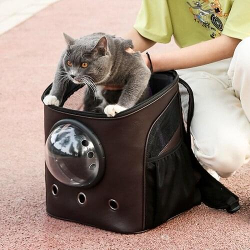 2021 100% high quality brand new Pet Cat Dog Backpack Travel cat backpack backpack space capsule