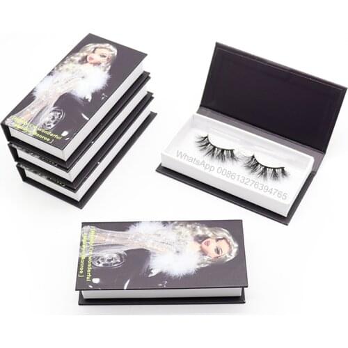 Bratz Eyelash Empty Box Wholesale Empty Eyelash Packinging Box 25mm Mink False Eyelashes 5D Strip Natural Mink Eyelash Vendor