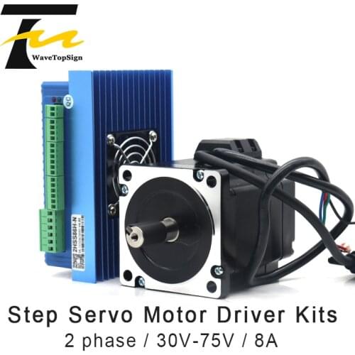 Nema34 Closed Loop Motor 8.5Nm 5A 86J18118EC-1000 + 2HSS86H 30-75VDC Motor Driver