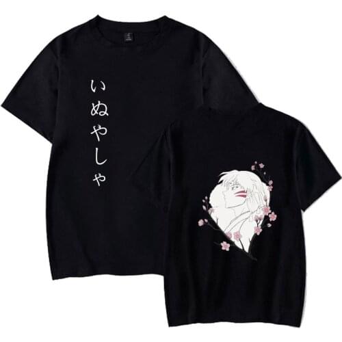 Anime InuYasha Sesshomaru T-shirt Fashion Short T-shirt O-neck Casual Uniex Cloth