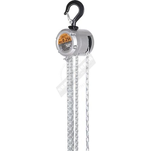 KACC Mini Hand Chain Hoist Hook Mount 0.25/0.5 Ton Capacity 3 Meters Lift CE Certificate Portable Manual Lever Block Lifting