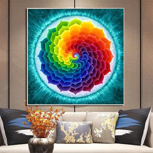 Mandala Religion DIY Embroidery Cross Stitch 11CT Kits Craft Needlework Set Cotton Thread Printed Canvas Home Sale