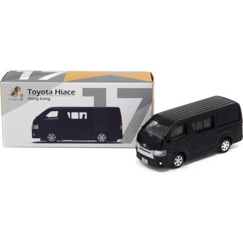 Tiny 1:64 Toyota Hiace Black /Chinese Police LHD Diecast Model Car