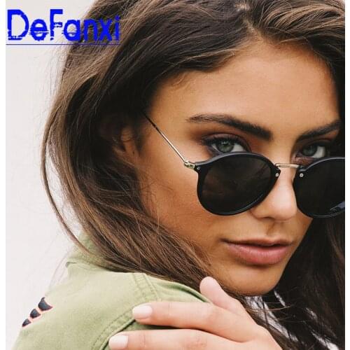 Brand Mirror Sunglasses Unisex Luxury Vintage Rivet Round Sun Glasses For Men Small Frame Orange Brown Blue Eyewear UV400