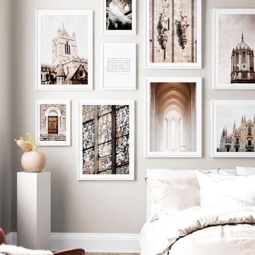 Morocco style Christian church Landscape Quotes Nordic Posters And Prints Wall Art Canvas Painting Wall Pictures For Living Room