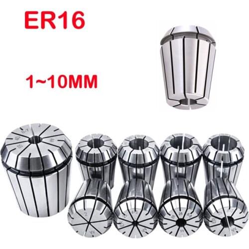 ER16 1/4 6.35 1/8 3.175 1 2 3 4 5 6 7 8 9 10 Mm Spring Collet Set Collet Chuck for CNC Milling Machine Spindle 2.2KW