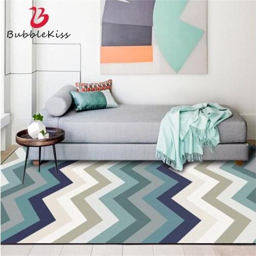Bubble Kiss Nordic Style Blue Wave Pattern Carpets For Living Room Home Bedroom Decor Area Rugs Kids Room Floor Mat Hot Sale
