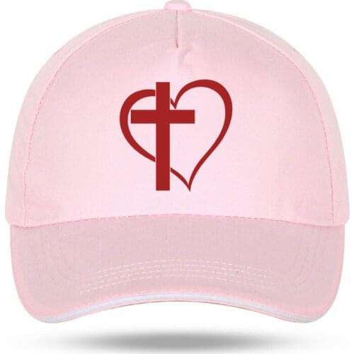 New Men Women Fashion Cross Heart Jesus God Heart Love Baseball Caps for Hip Hop Cotton Velcro Trucker Cap Bone Dad Hats
