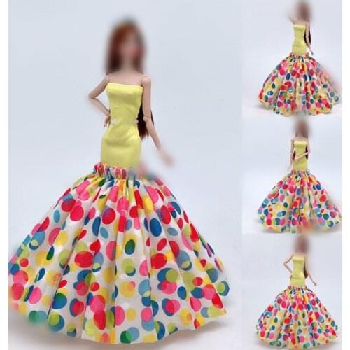 30cm Doll Dress Fashion Clothes Fishtail dress for licca For Barbie Doll Accessories Baby Toys Best Girl' Gift