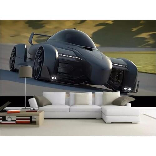 Custom photo 3d wall paper Modern creative hand-painted anime sports car Background wall 3d wall murals wallpaper for walls 3 d
