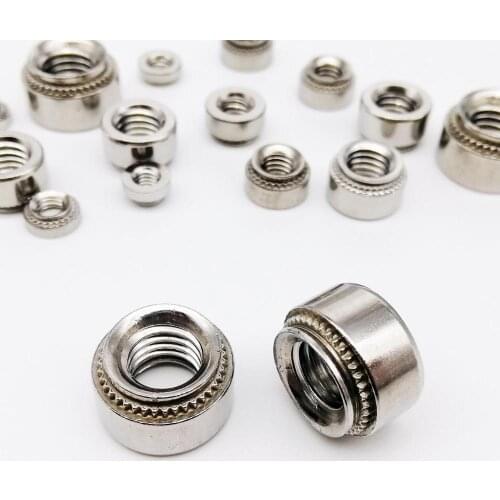 1/20X M2 M2.5 M3 M4 M5 M6 M8 M10 304 Stainless Steel CLS Self-Clinching Nut Press Insert Rivet Nut Nutsert Rivnut Slab 0.8-3.2mm