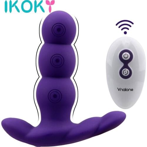 IKOKY 360 Degree Rotating Vibrator Silicone Wireless Remote Control Vaginal G-Spot Stimulate