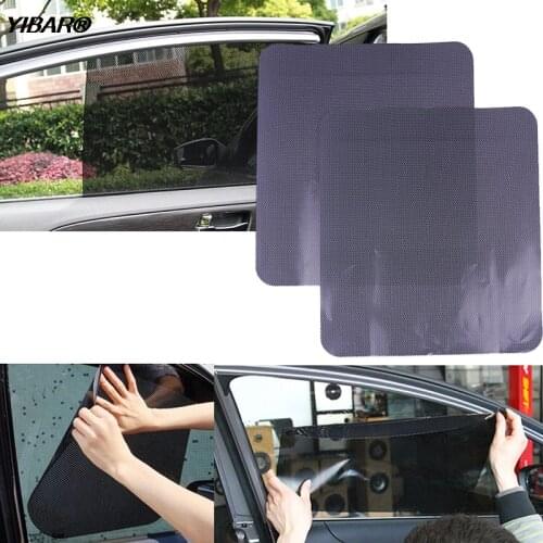 1pair 42 * 38cm Car Styling Car Sunshade Electrostatic Stickers Auto Supplies Sun Block Sun-shading Stickers