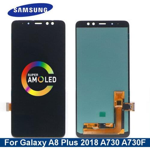 Super AMOLED Display For Samsung Galaxy A8 Plus 2018 A730 SM-A730F LCD Display Touch Screen Digitizer Assembly For A8+ A730F/DS