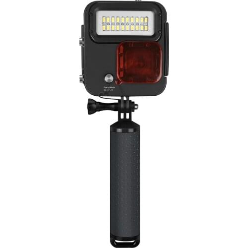 40m Diving Fill light diving shooting led lamp With Universal waterproof housing case and 1860 battery For GoPro Hero 6 5 4 3+3