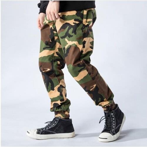 Loose Sweatpants jogging casual pants Europe/United States street hip hop foot men casual pants Patchwork Cargo Joggers Men 2020