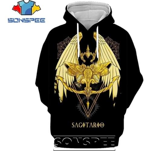Anime Casual hoodie New cool Logo men women Anime Saint Seiya 3D printed Hoodies Harajuku style Hoody Sweatshirt tops Clothing