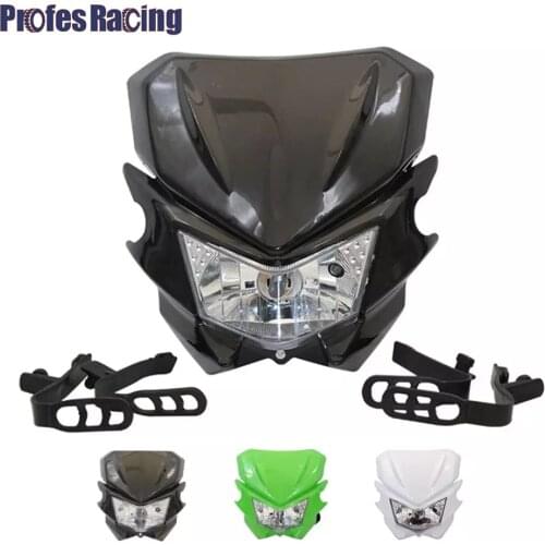 Motorcycle Universal Headlight 12V 35W H4 Headlight Fairing For KLX KX 110 WR250F WR450F Headlight Headlamp Dirt Bikes Off Road
