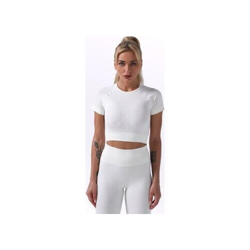 Female Yoga Shirts Short Sleeve Solid Color Seamless Women Fitness Crop Top Workout Tops Gym Clothes Sportswear Running T-shirts