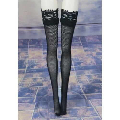 1/6 Female Action Figure Accessories White / Black Mesh Pantyhose Stocking for 12" Collectible Action Figure DIY