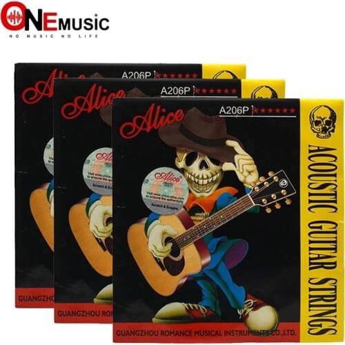 1set Alice A206P-SL Acoustic Guitar Strings size ( .011 015 024 032 042 052 inch )