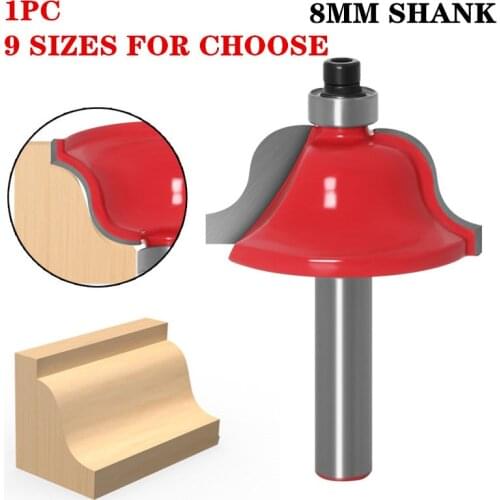 1pc 8mm Shank Roman Ogee Edging and Molding Router Bit - Medium CNC tools solid carbide Mill Cutters