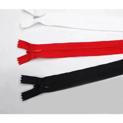 20Pcs/Pack 25cm 30cm 35cm 40cm 45cm 50cm 55cm 60cm 3# Invisible Zipper Nylon Coil Zipper For DIY Handcraft Cloth Sewing Accessor