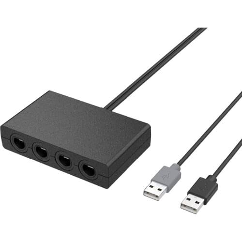 4 Ports for GC GameCube UWii PC Win 7 8 XP Vita Mac OS USB for Nintend Switch Game Controller Adapter Converter and 0.5 M Cable