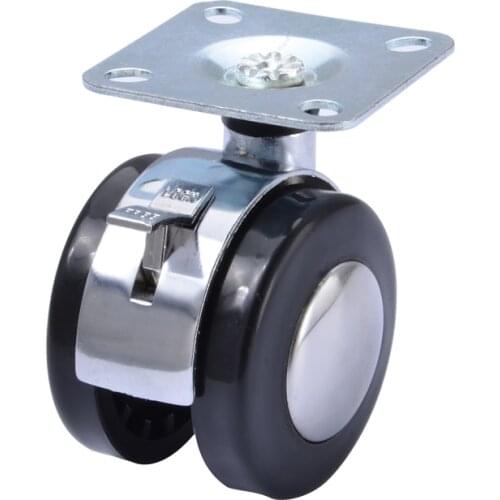 4pcs 1-2 inch alloy universal wheel flat castor furniture small wheel table sofa computer table castor