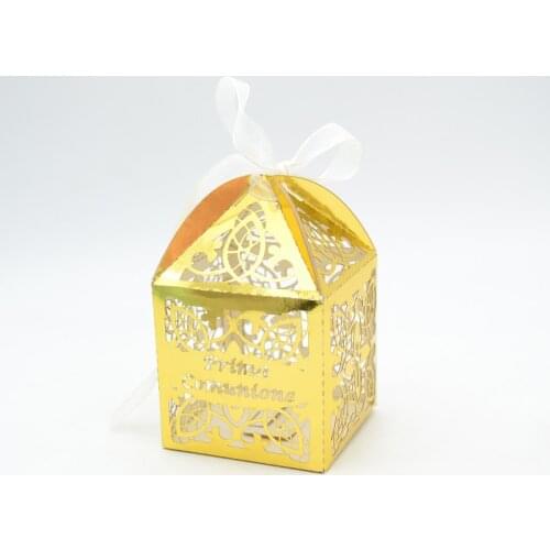 50pcs Cross laser cut baptism first communion decoration Favor Box for wedding