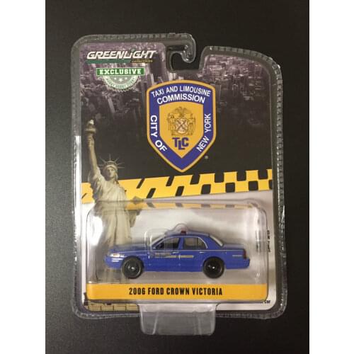 Greenlight CARS 1/64 2006 Ford Crown Victoria New York City Taxi collection version of the car model toy gift