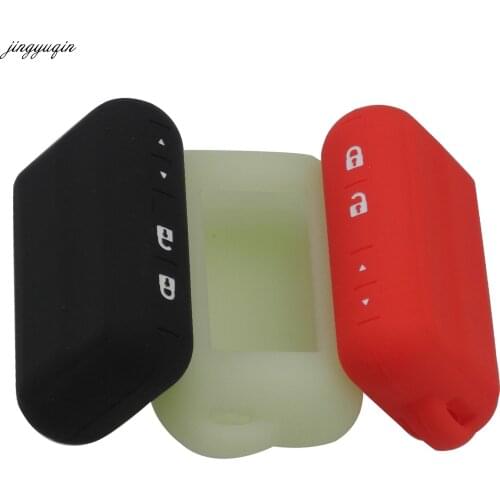 Jingyuqin 10pcs/lot Silicone Case Key Cover For Starline E60 E61 E90 LCD Two Way Car Alarm Remote Case Keychain Transmitter