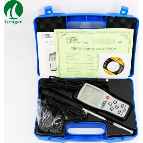 Smart Sensor AR866 Digital Thermal Anemometer Wind Speed Tester New