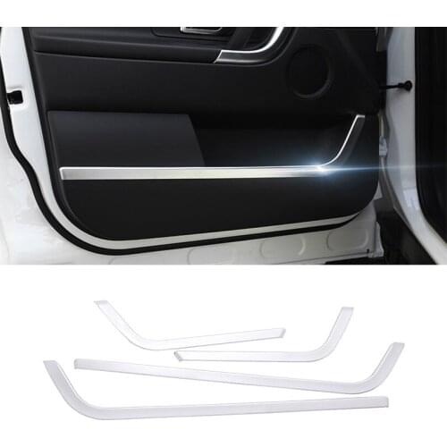 4pcs Car Styling ABS Chrome Interior Door Decorative Strip Trim Sticker For Land Rover Discovery Sport 2015-2019 Car Accessories