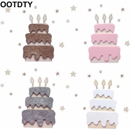 Wooden Happy Birthday Party Decoration Cake Topper Background Wall Ornaments Signs Stickers Photo Props
