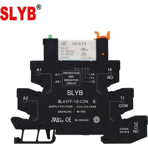 Good Quality Coil AC220V Slim Interface Mini Relay SLYB SL41FF-1Z-C2N 230VAC/DC