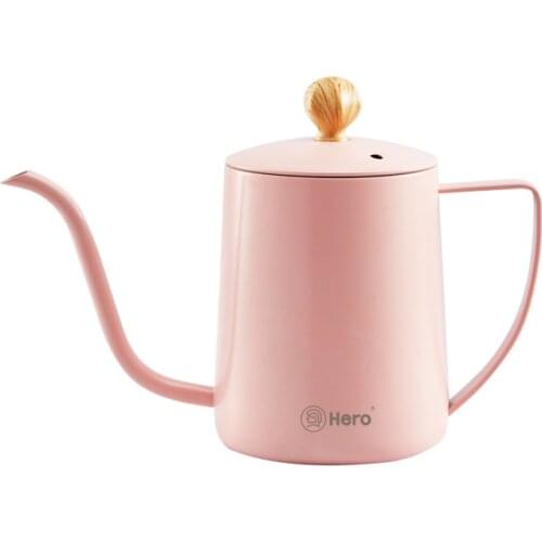 350ML C03 PRO Coffee Hand Punch Pot Gooseneck Kettle Hand Drip Kettle Swan Neck Thin Mouth Coffee Pot Teapot Pink/White/Black