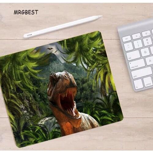 MRGBEST Small Size Mouse-pad Cool Dinosaurs Pattern Thermal Transfer Laptop PC Desk Mats for Office Desk Computer Accessories