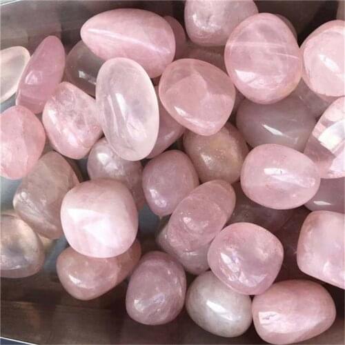 20-30mm Crystals Healing Stones Natural Pink Rose Quartz Tumbled Stones For Home Decoration