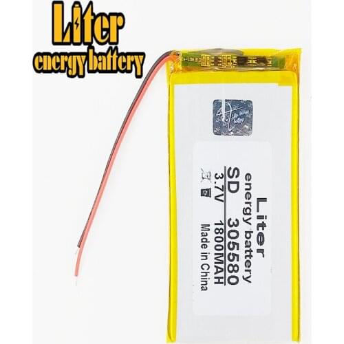 Best battery brand Size 305580 3.7V 1800mah Lithium Tablet polymer battery with Protection Board For MP4 GPS Tablet PCs