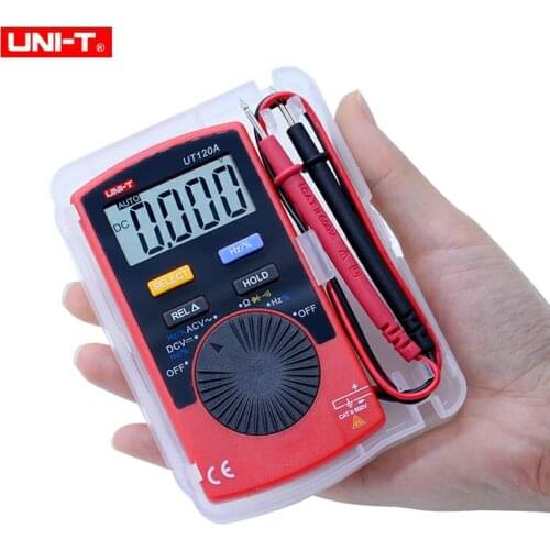 Mini Digital Multimeter UNI-T UT120A Digital LCD Palm Size Auto Range Multimeter DC AC Pocket